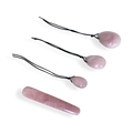 HARMONIA- The Enlightenment and Healing Rose Quartz Egg Set and Clear Quartz Yoni Eggs