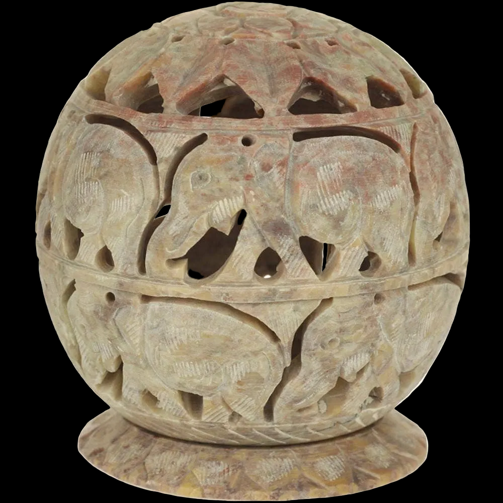 Hand Carved tea light Candle holder